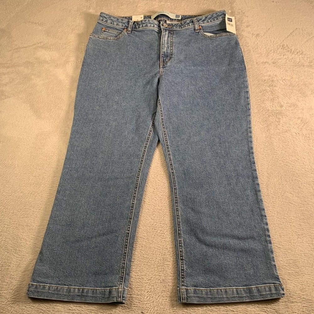 Gap Boot Cut Jeans Womens 14 Blue Stonewashed Stretch Denim Bootcut 34x24 NEW‎